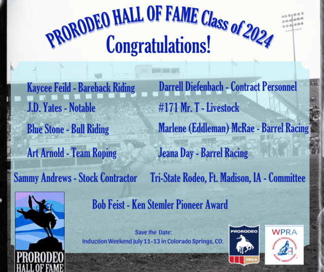 Prorodeo.com ProRodeo Hall of Fame Announces 2024 Inductees - ProRodeo Hall of Fame ...